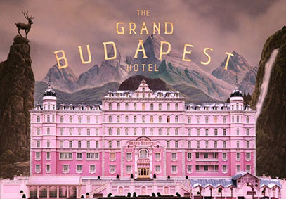 La locandina del film "Grand Budapest Hotel"